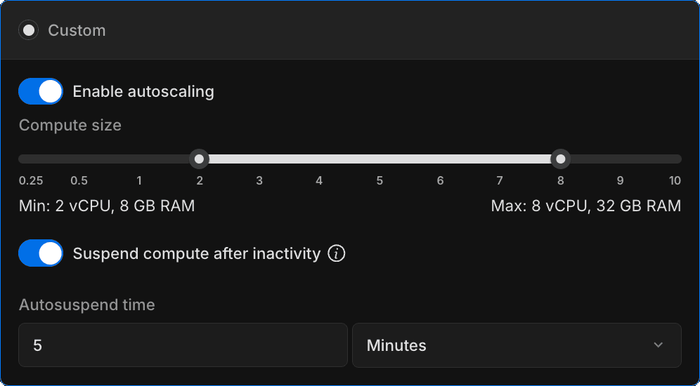 autoscaling configuration