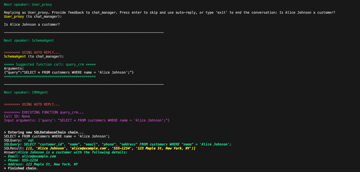 Multi-Agent AI Solution in action